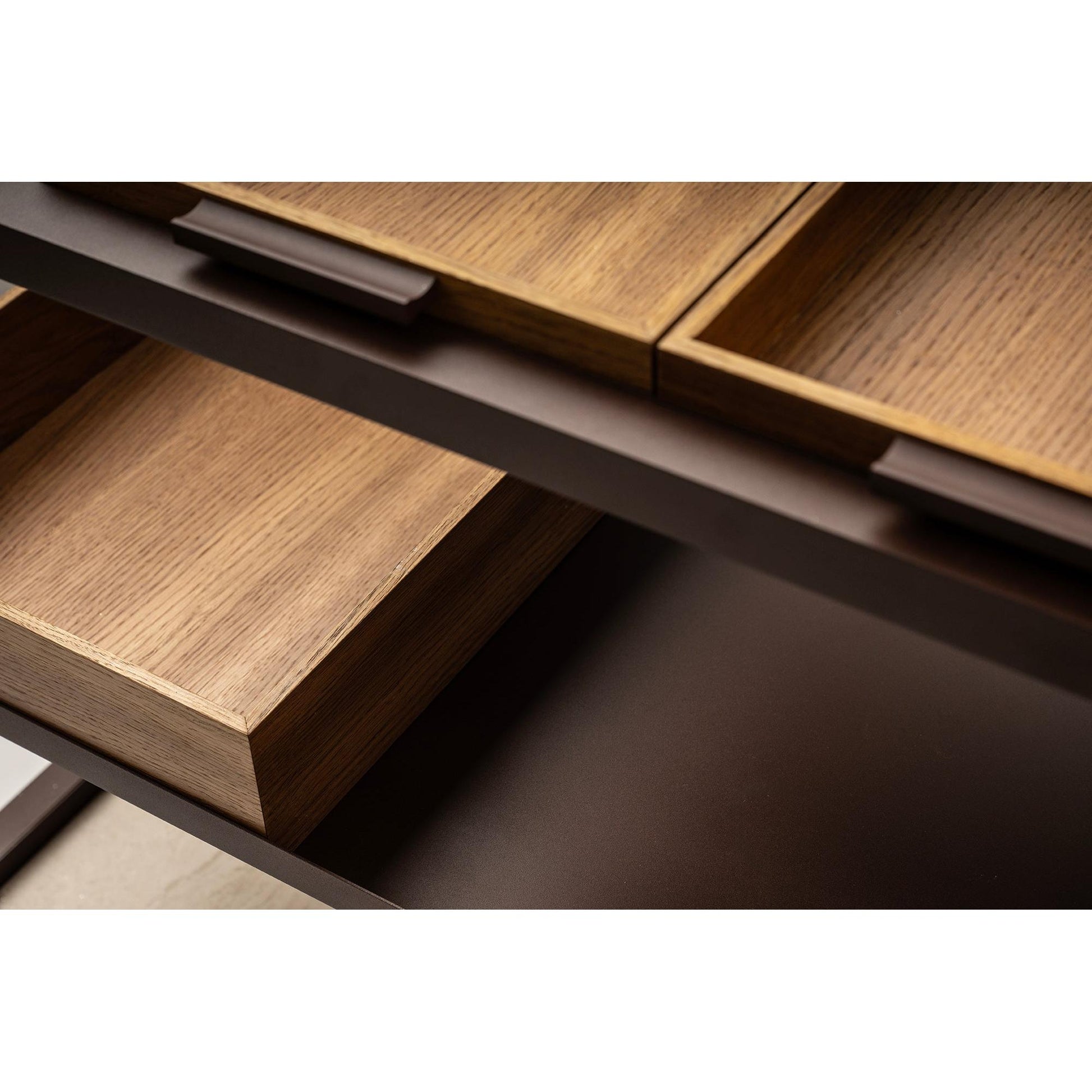 Sebastian Alüminyum Porselen Meşe Tepsili Servis Arabası