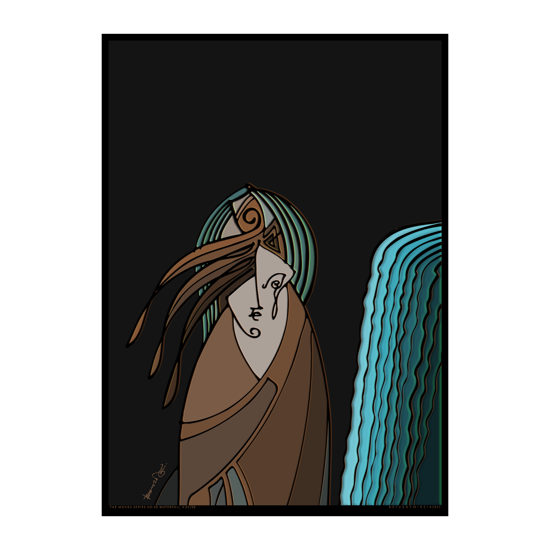 Şelale - Fine Art Baskı