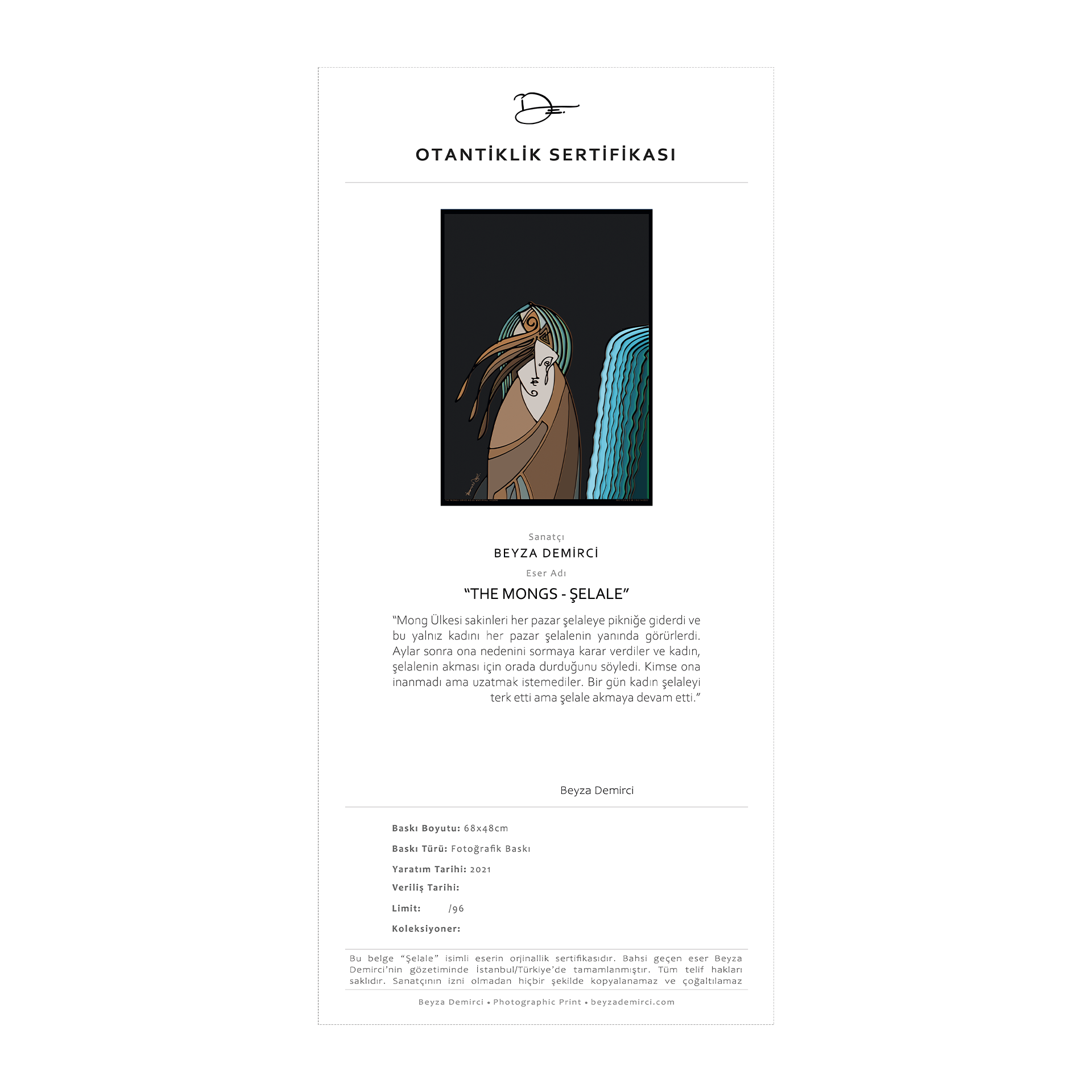 Şelale - Fine Art Baskı