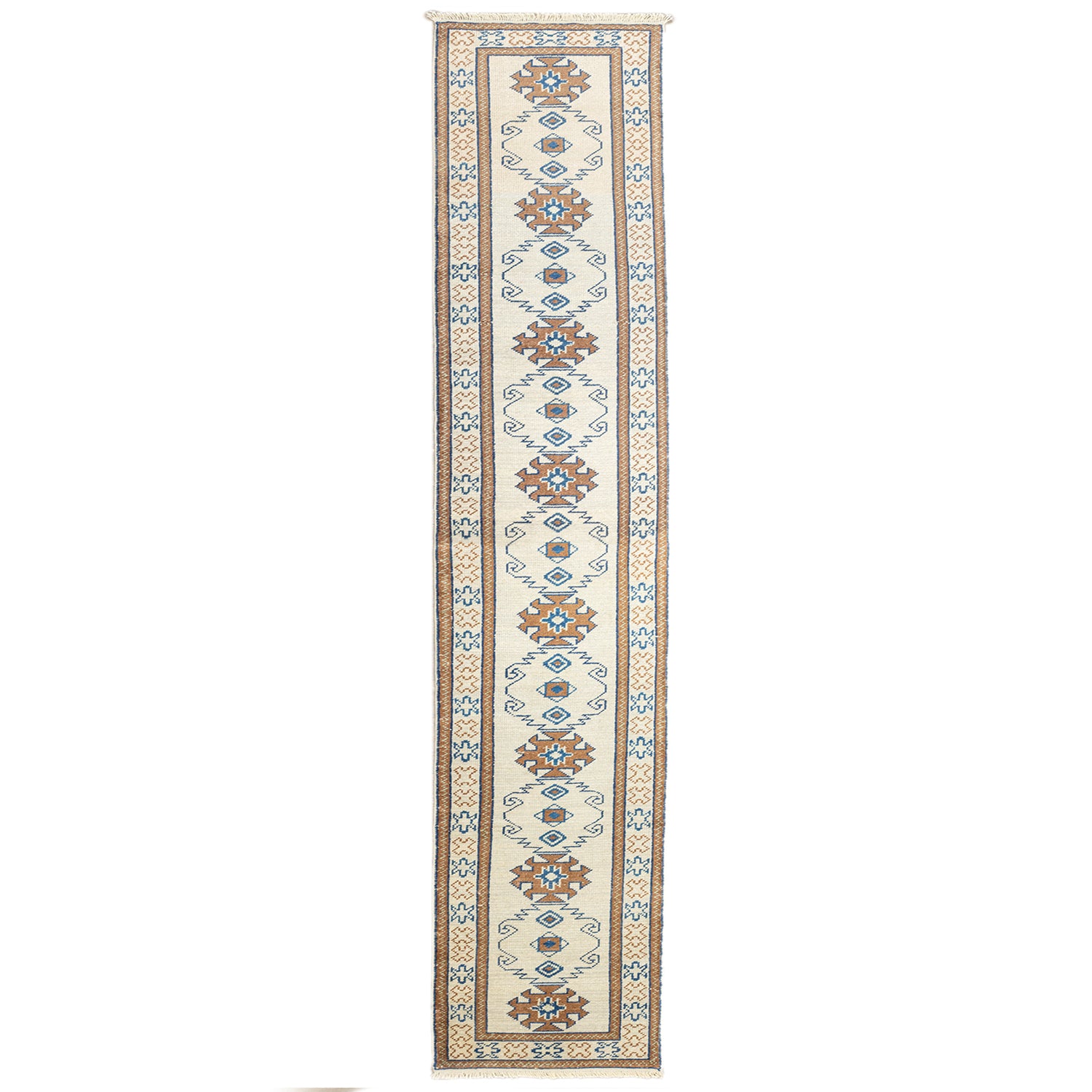 Selce Rustik Desenli El Dokuma Yün Yolluk 78X535 Cm