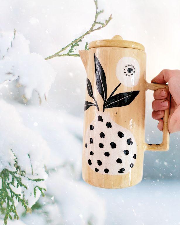 Seramik Çiçekli Sürahi 1