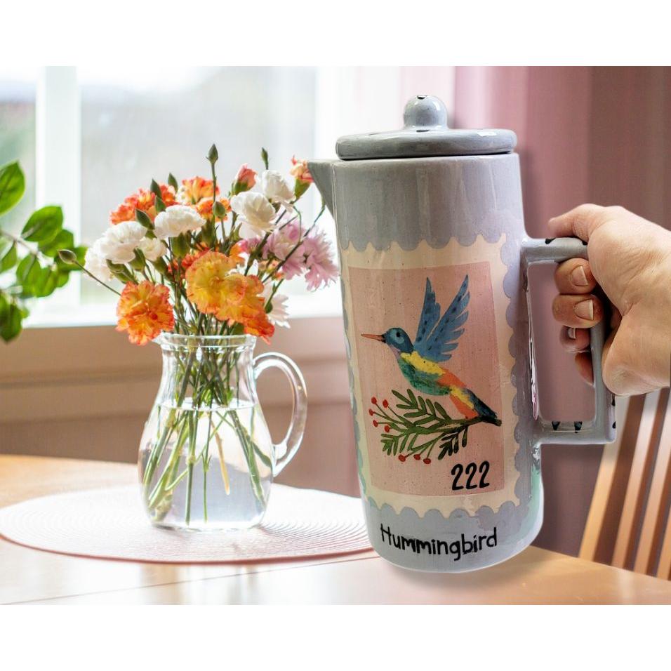 Seramik Çiçekli Sürahi 2