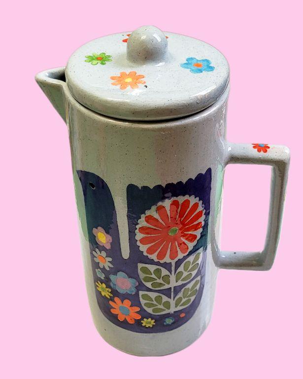 Seramik Kuşlu Sürahi