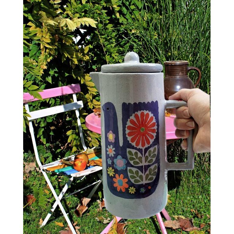 Seramik Kuşlu Sürahi