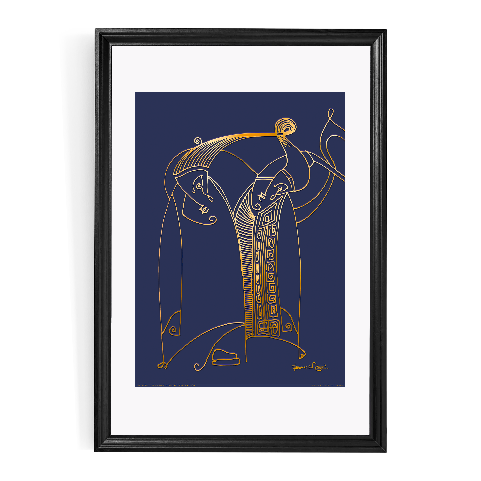 Sevgililer - Fine Art Baskı