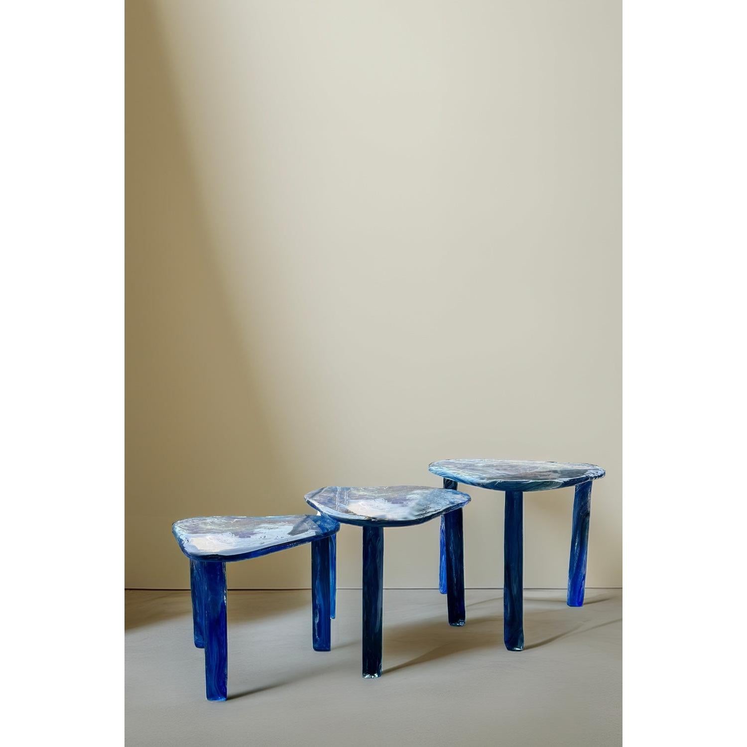 Shelby Cam Üçlü Sehpa