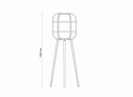 Shibusa Tasarım Ahşap Lambader 140 Cm-Lambader-Voxlamp-NowShopFun