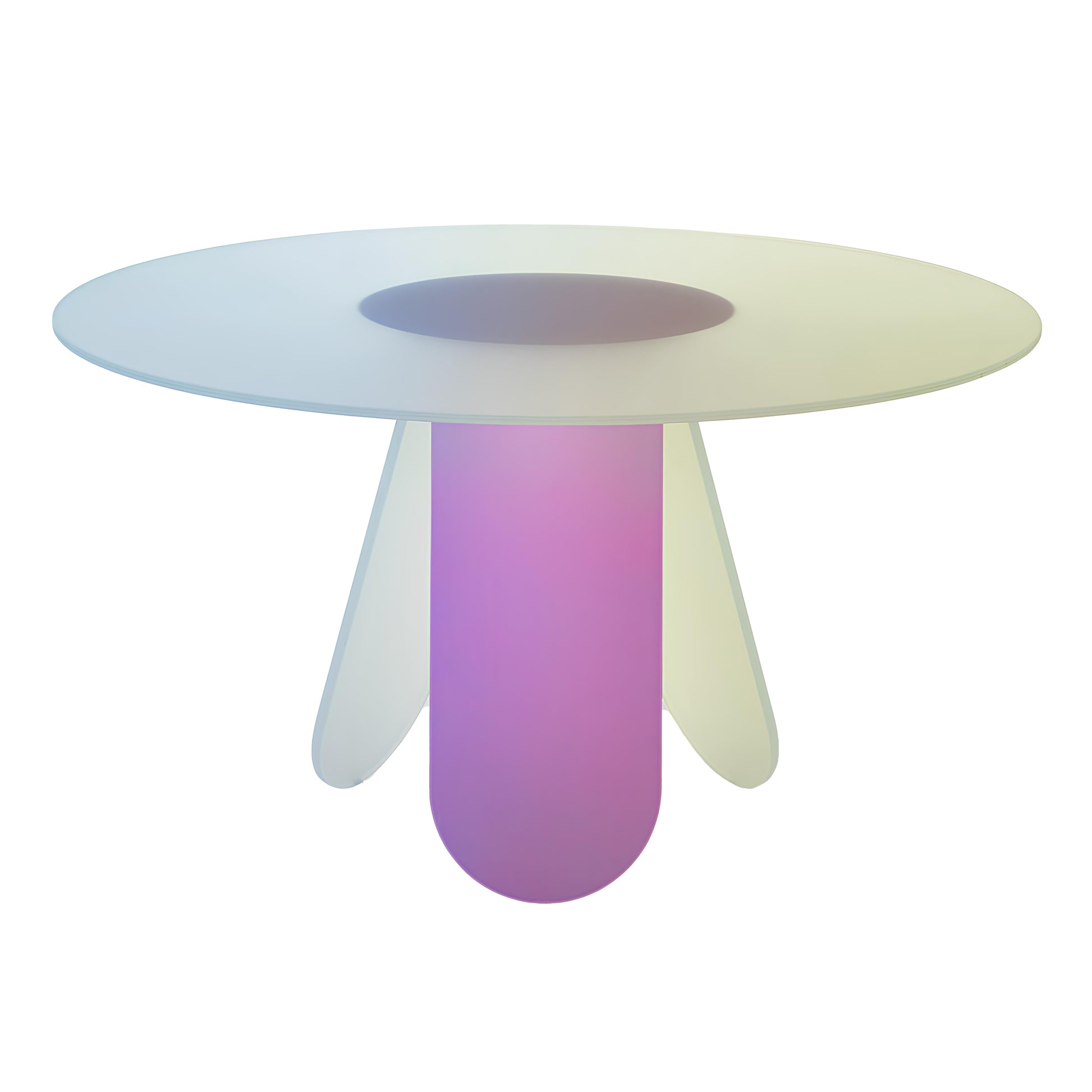 Shimmer Renkli Cam Masa ⌀105Cm