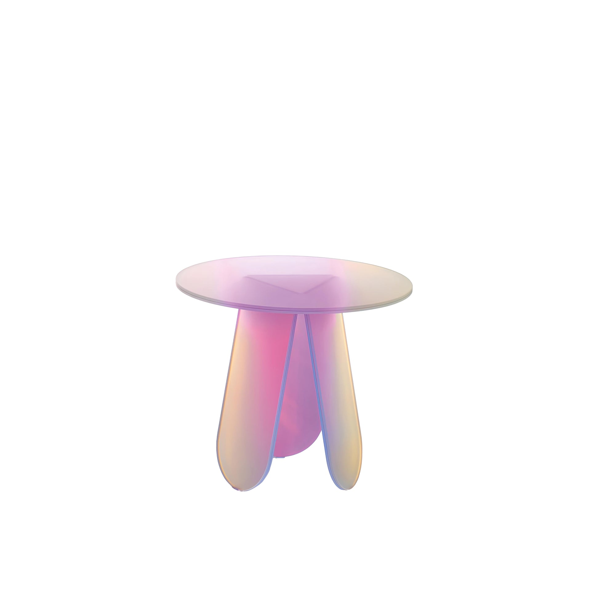 Shimmer Renkli Cam Sehpa ⌀52Cm