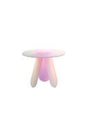 Shimmer Renkli Cam Sehpa ⌀65Cm