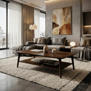 Shizen Büyük Kahve Masası 87x145 cm | Koyu Meşe - So-Mass