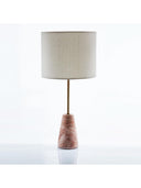 Shorty Cone Pembe Traverten Abajur