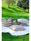 Siena Terrace - Çizgili Toprak Tonlu Outdoor Kırlent Seti