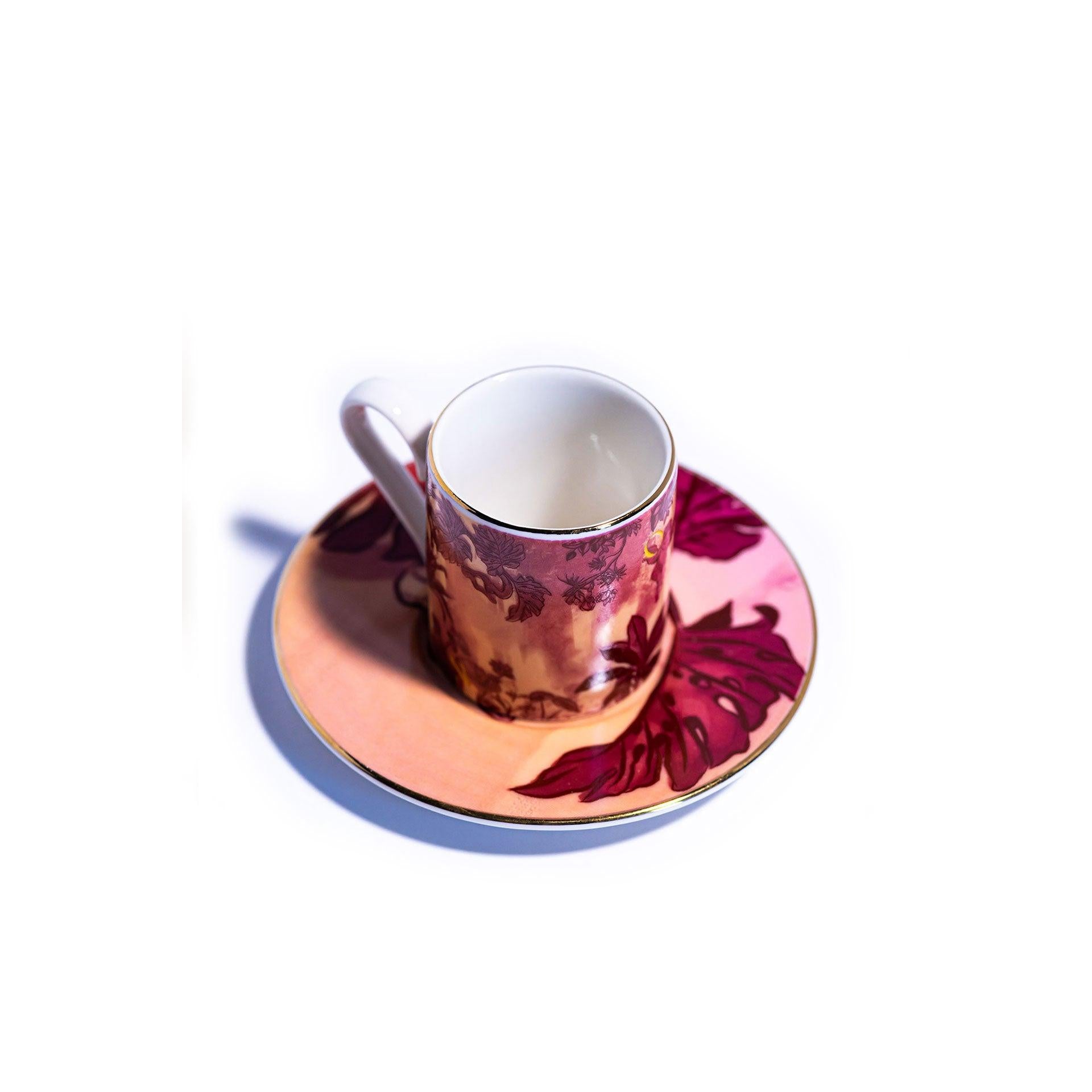 Signature Burgundy Kahve Fincanı (2'li Set)