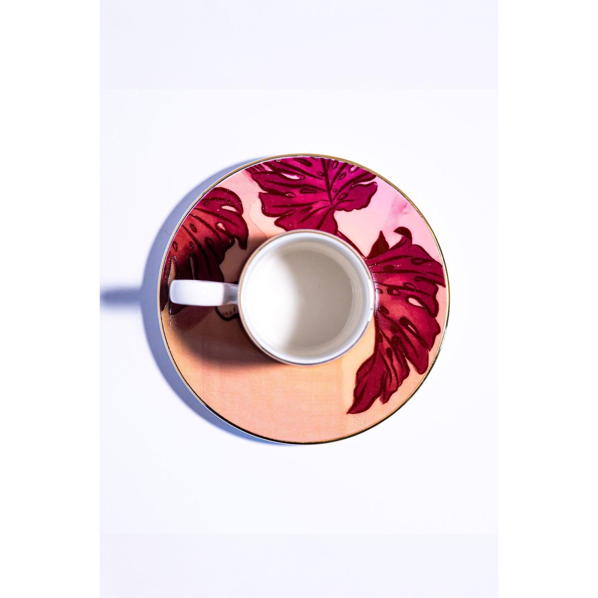 Signature Burgundy Kahve Fincanı (2'li Set)