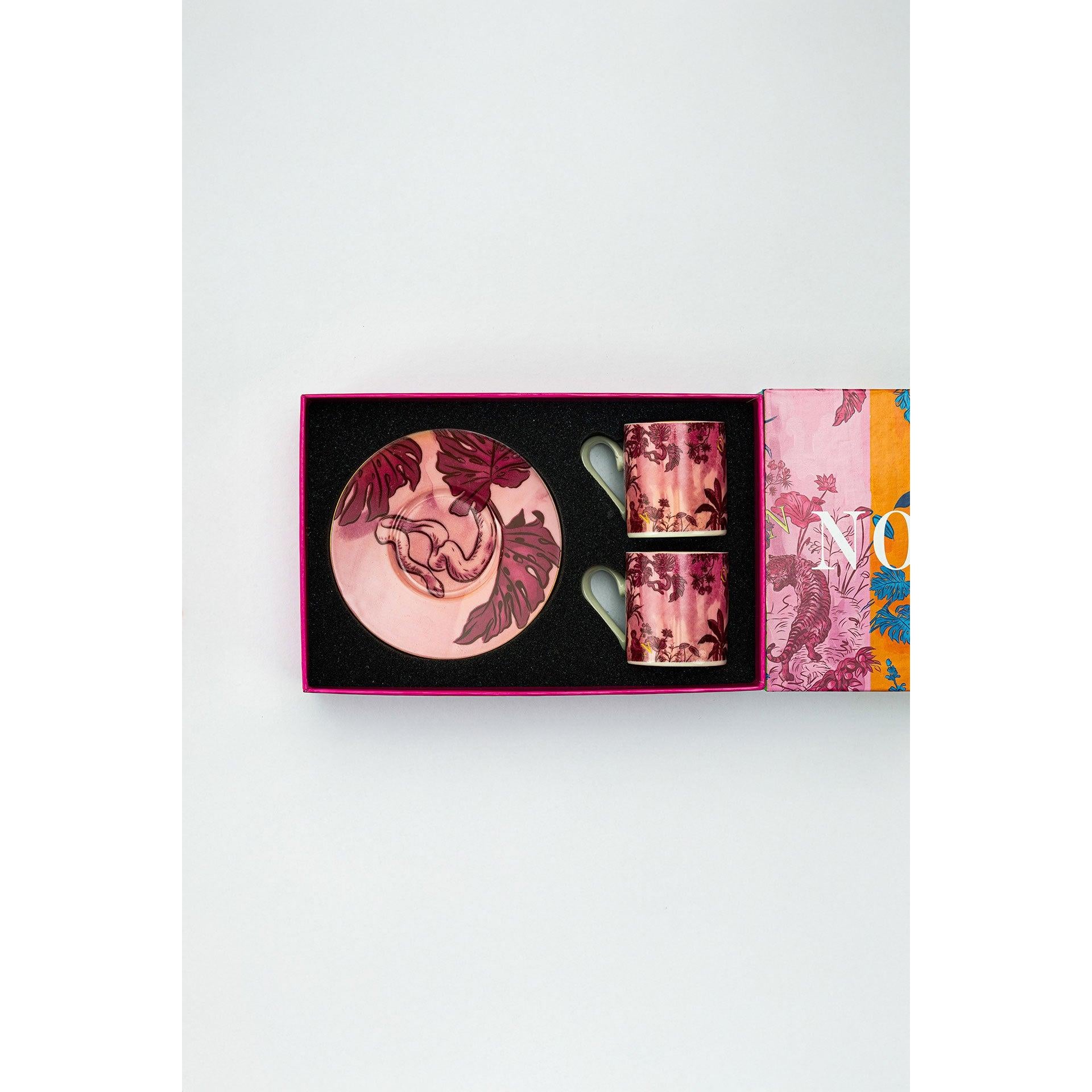 Signature Burgundy Kahve Fincanı (2'li Set)