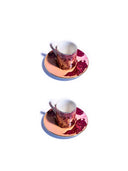 Signature Burgundy Kahve Fincanı (2'li Set)
