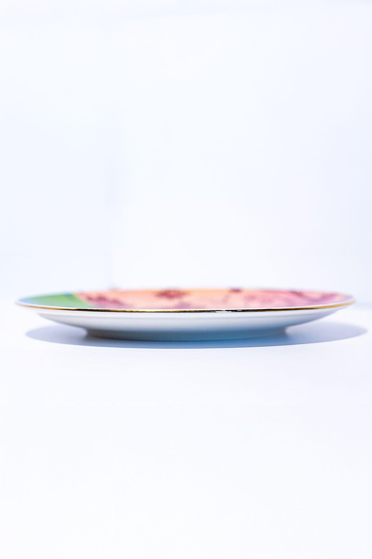 Signature Green & Pink Servis Tabağı (2'li Set)