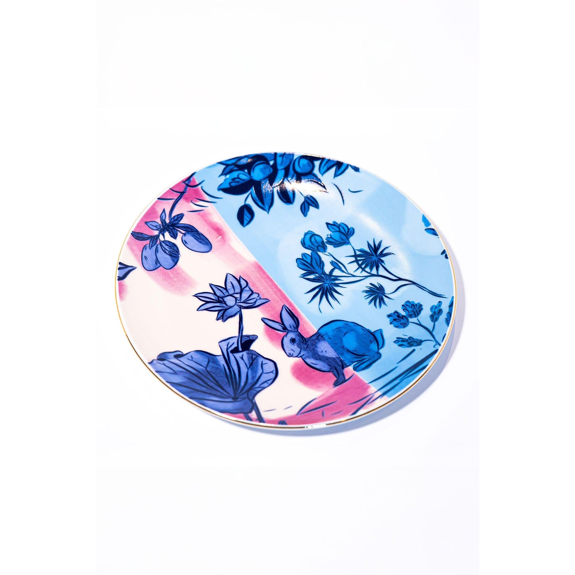 Signature Pink & Blue Servis Tabağı (2'li Set)