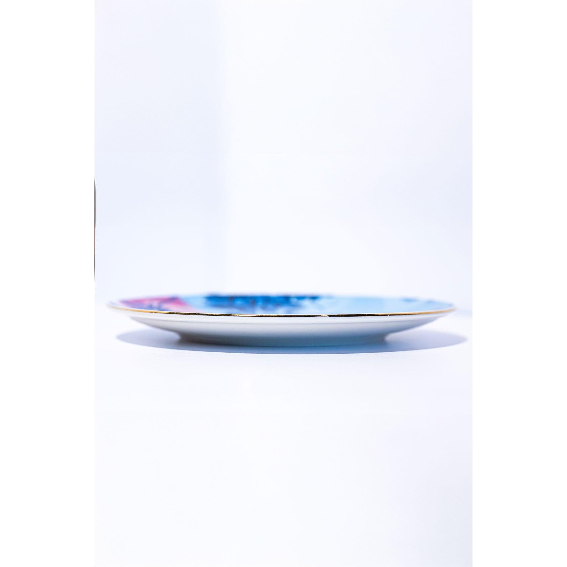 Signature Pink & Blue Servis Tabağı (2'li Set)