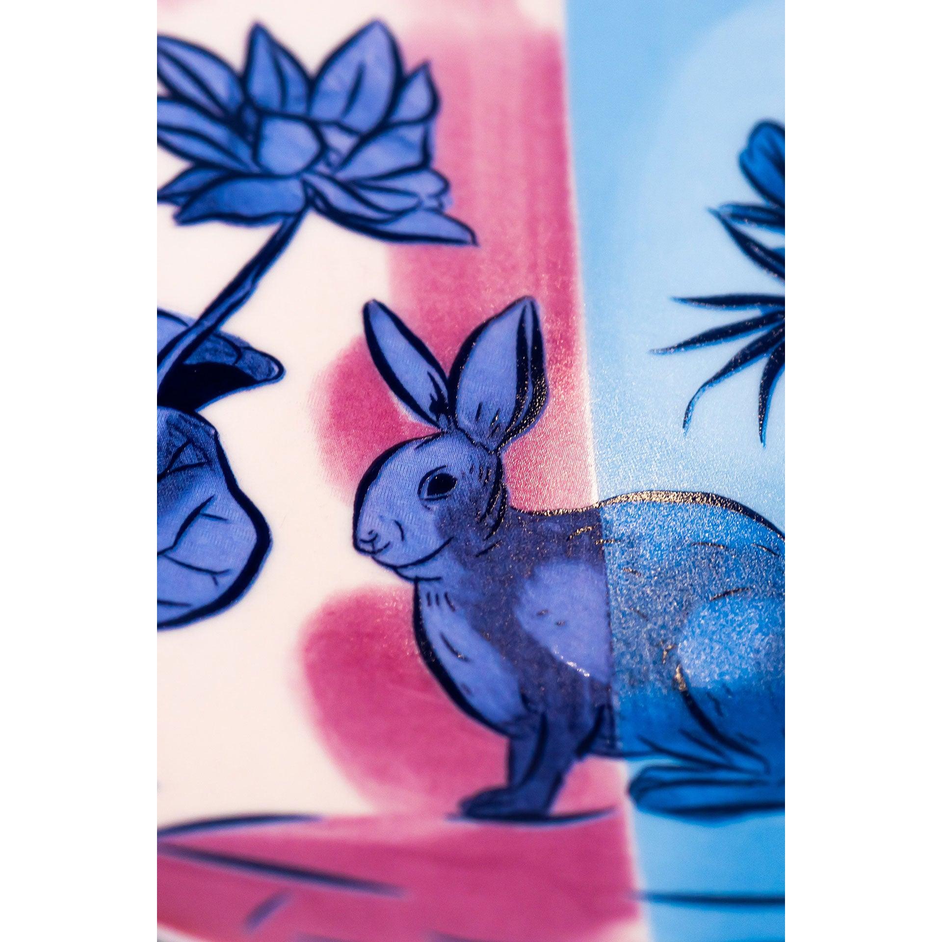 Signature Pink & Blue Servis Tabağı (2'li Set)