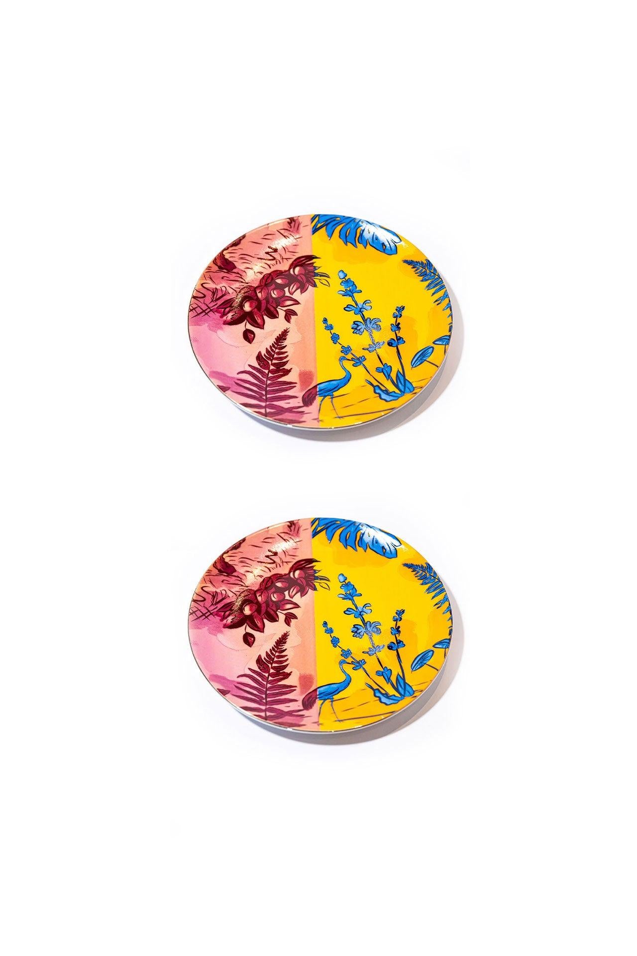 Signature Pink & Yellow Servis Tabak (2'li Set)
