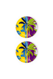 Signature Yellow & Purple Servis Tabak (2'li Set)