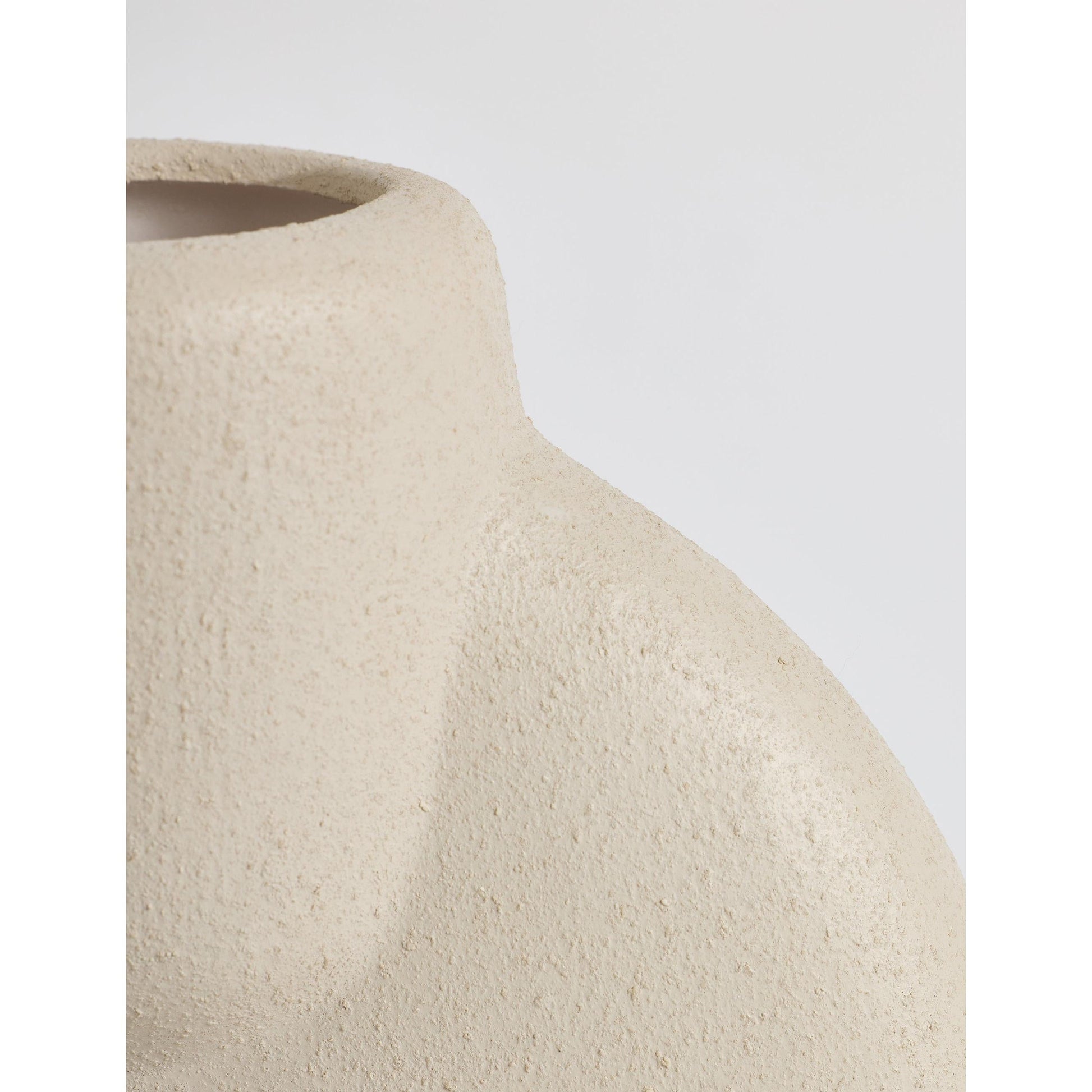 Silindir Doğal Hasır Örgülü Terakota Vazo