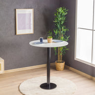 Sina Uzun Bistro Masası-Bar Masası-Furnirem-60 cm-Ceviz-NowShopFun