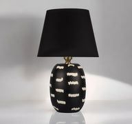 Siyah Dakota Seramik Abajur-Abajur-Moena Studio-Krem-NowShopFun