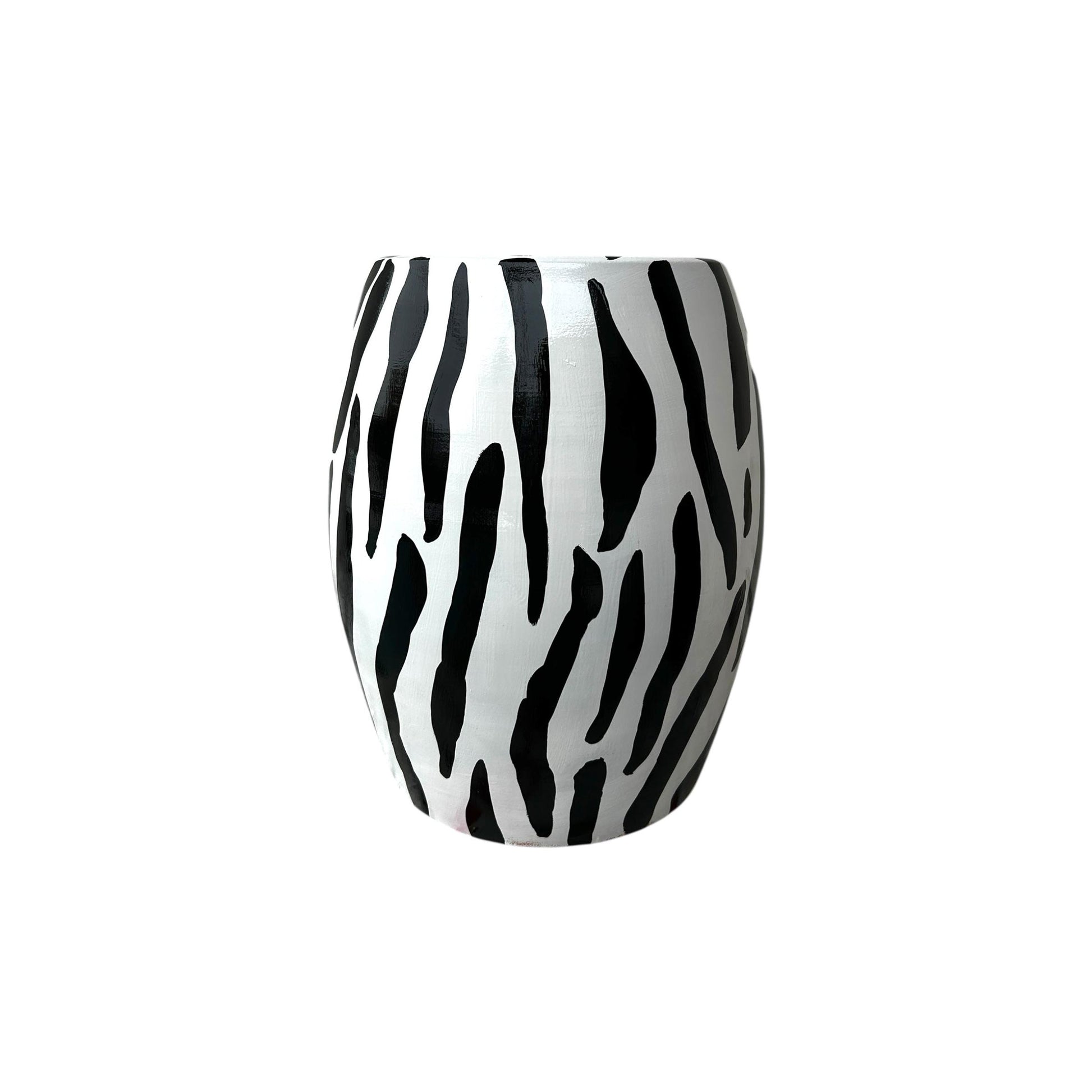 Siyah Zebra Desen Seramik Sehpa
