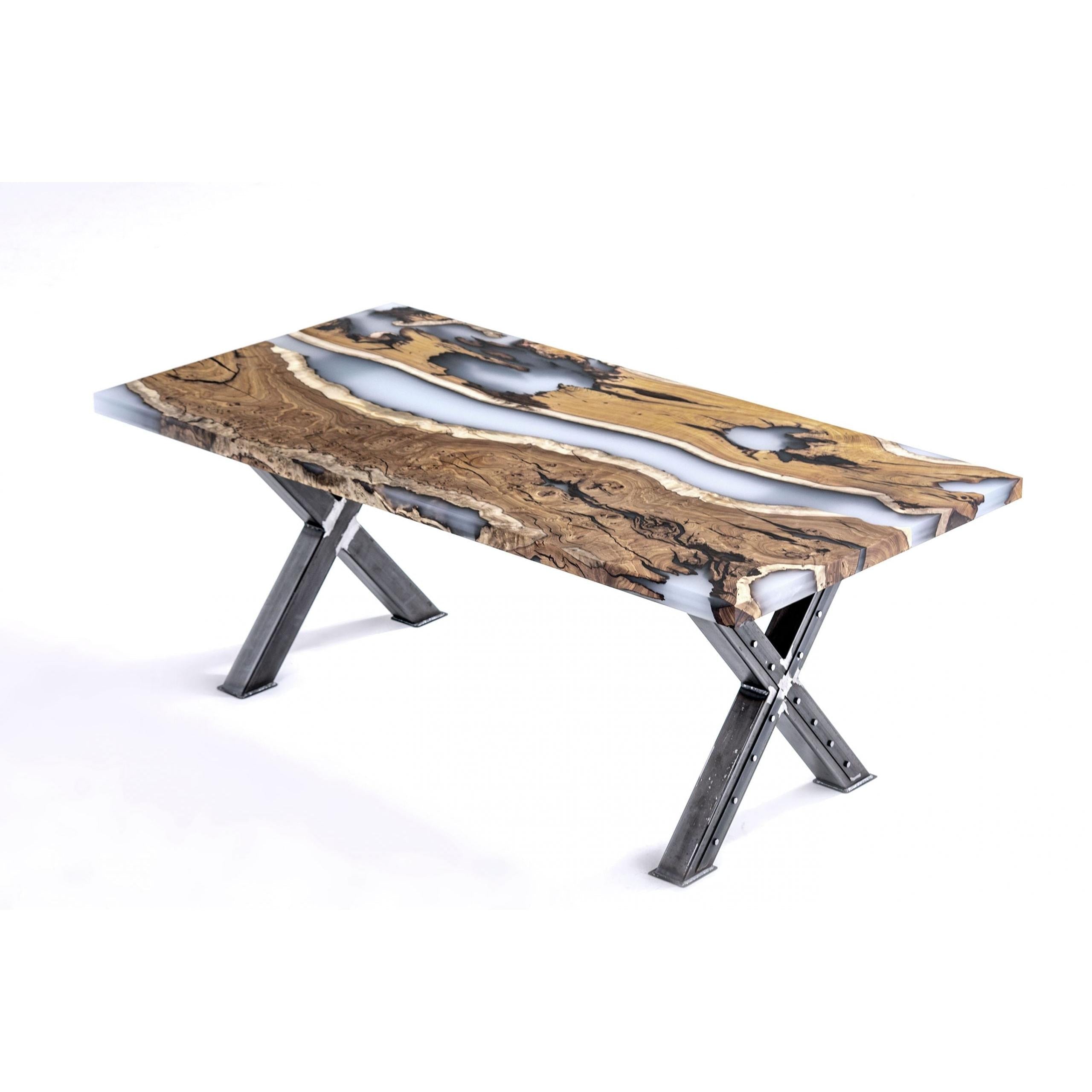 Smoke Epoksi Yemek & Toplantı Masası - 220*110 Cm