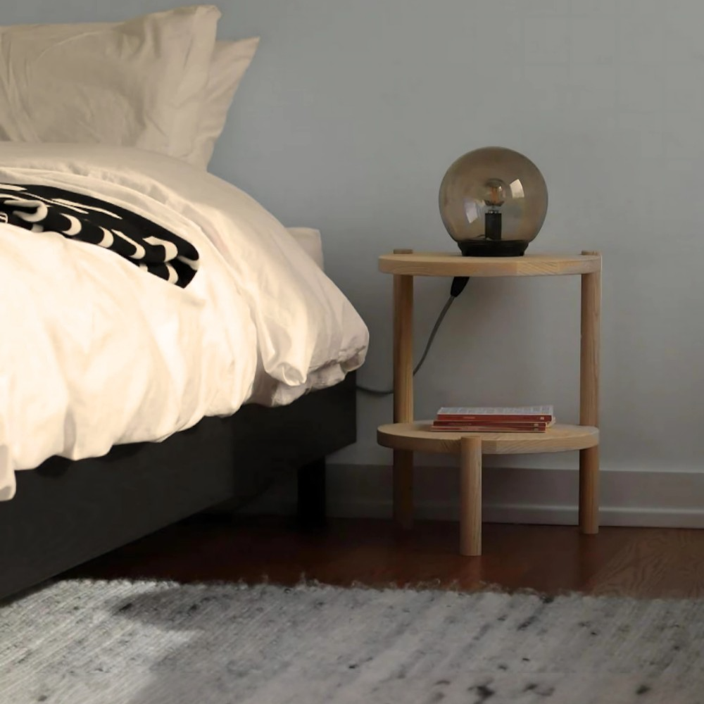 Sobe El Yapımı Masif Ahşap Yan Sehpa