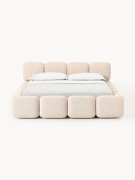 Sofia Gizli Depolama Alanlı Bukle Döşemeli Bazalı Karyola-Karyola-Innature Home-Açık Bej-200x200-NowShopFun