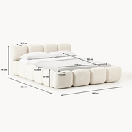 Sofia Gizli Depolama Alanlı Bukle Döşemeli Bazalı Karyola-Karyola-Innature Home-Açık Bej-200x200-NowShopFun