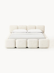 Sofia Gizli Depolama Alanlı Bukle Döşemeli Bazalı Karyola-Karyola-Innature Home-Açık Bej-200x200-NowShopFun