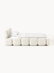 Sofia Gizli Depolama Alanlı Bukle Döşemeli Bazalı Karyola-Karyola-Innature Home-Açık Bej-200x200-NowShopFun