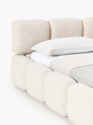 Sofia Gizli Depolama Alanlı Bukle Döşemeli Bazalı Karyola-Karyola-Innature Home-Açık Bej-200x200-NowShopFun