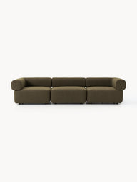 Sofia Modüler Kanepe, Bukle Kumaş, 3-4 Kişilik-Koltuk-Innature Home-Kırık Beyaz-NowShopFun