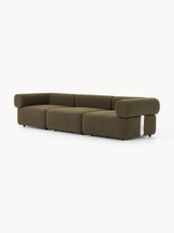 Sofia Modüler Kanepe, Bukle Kumaş, 3-4 Kişilik-Koltuk-Innature Home-Kırık Beyaz-NowShopFun