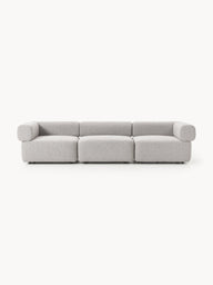 Sofia Modüler Kanepe, Bukle Kumaş, 3-4 Kişilik-Koltuk-Innature Home-Kırık Beyaz-NowShopFun