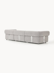 Sofia Modüler Kanepe, Bukle Kumaş, 3-4 Kişilik-Koltuk-Innature Home-Kırık Beyaz-NowShopFun