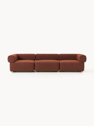 Sofia Modüler Kanepe, Bukle Kumaş, 3-4 Kişilik-Koltuk-Innature Home-Kırık Beyaz-NowShopFun