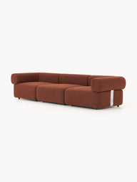 Sofia Modüler Kanepe, Bukle Kumaş, 3-4 Kişilik-Koltuk-Innature Home-Kırık Beyaz-NowShopFun