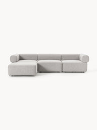 Sofia Modüler Köşe Kanepe, Bukle Kumaş 3-4 Kişilik-Köşe Koltuk-Innature Home-Kırık Beyaz-NowShopFun