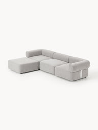 Sofia Modüler Köşe Kanepe, Bukle Kumaş 3-4 Kişilik-Köşe Koltuk-Innature Home-Kırık Beyaz-NowShopFun