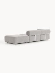 Sofia Modüler Puflu Kanepe, Bukle Kumaş, 3-4 Kişilik-Koltuk-Innature Home-Kırık Beyaz-NowShopFun