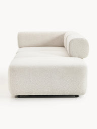 Sofia Modüler Puflu Kanepe, Bukle Kumaş, 3-4 Kişilik-Koltuk-Innature Home-Kırık Beyaz-NowShopFun