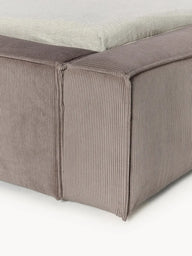 Soft Fitilli Kadife Çift Kişilik Döşemeli Karyola-Karyola-Innature Home-Gri-180x200-NowShopFun