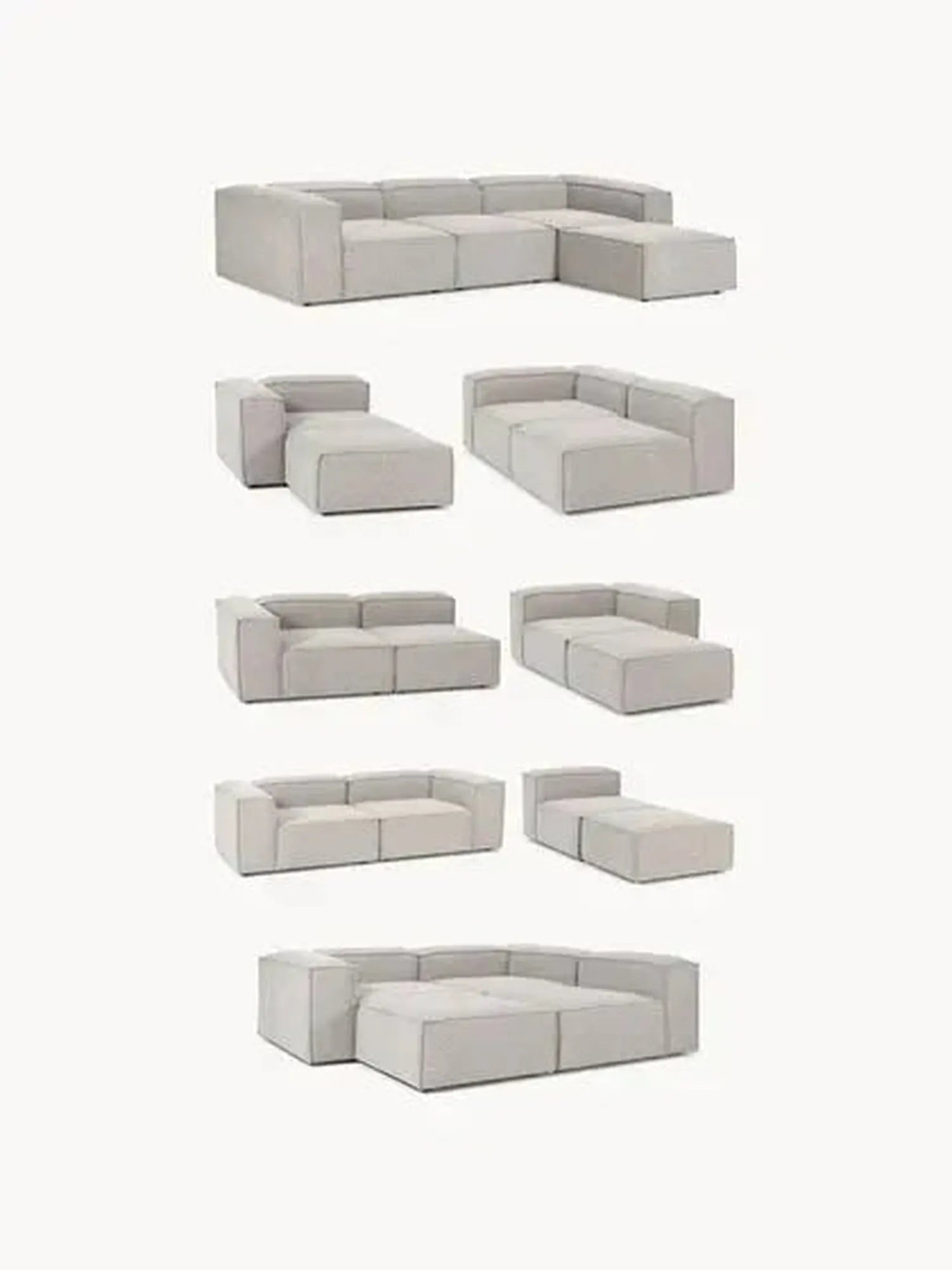 Soft Modüler Kanepe – Bukle, 3-4 Kişilik